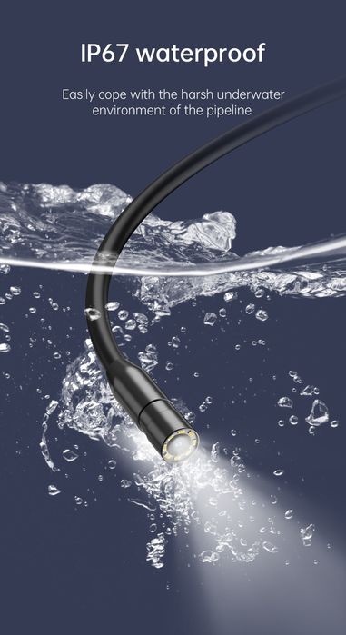 Endoskop  z wyświetlaczem 4,3", sondą 8,5 mm, kamerą, kablem