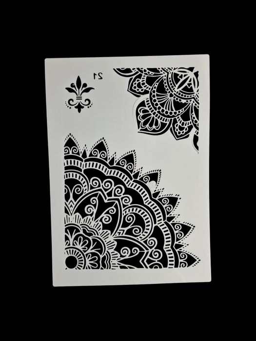 Szablon mandali, malarski, DIY, crapbookingu, tynk ozdobny - Nr 21