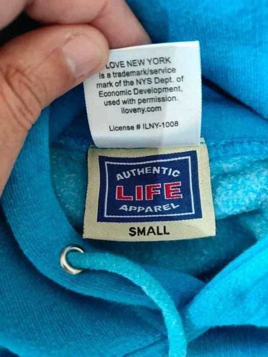 Hoodie I Love NY azul Tamanho S