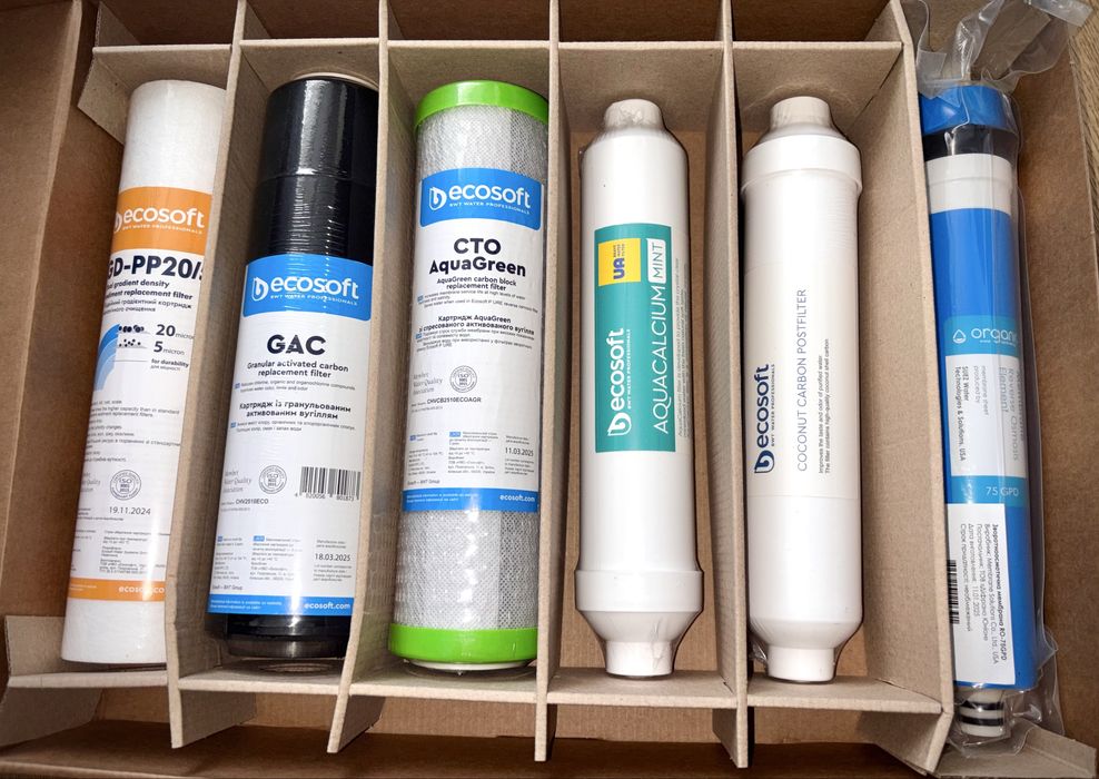 Комплекти картриджів до осмосів Ecosoft PURE Balance, AquaCalcium Mint