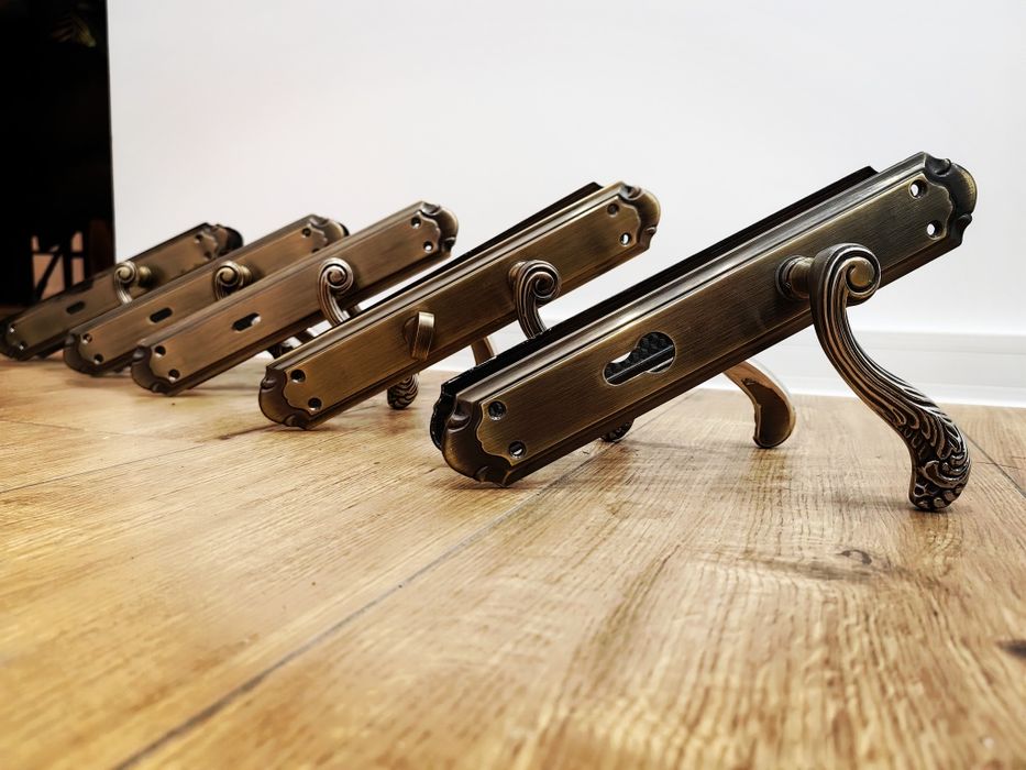 Klamka retro mosiądz 5szt