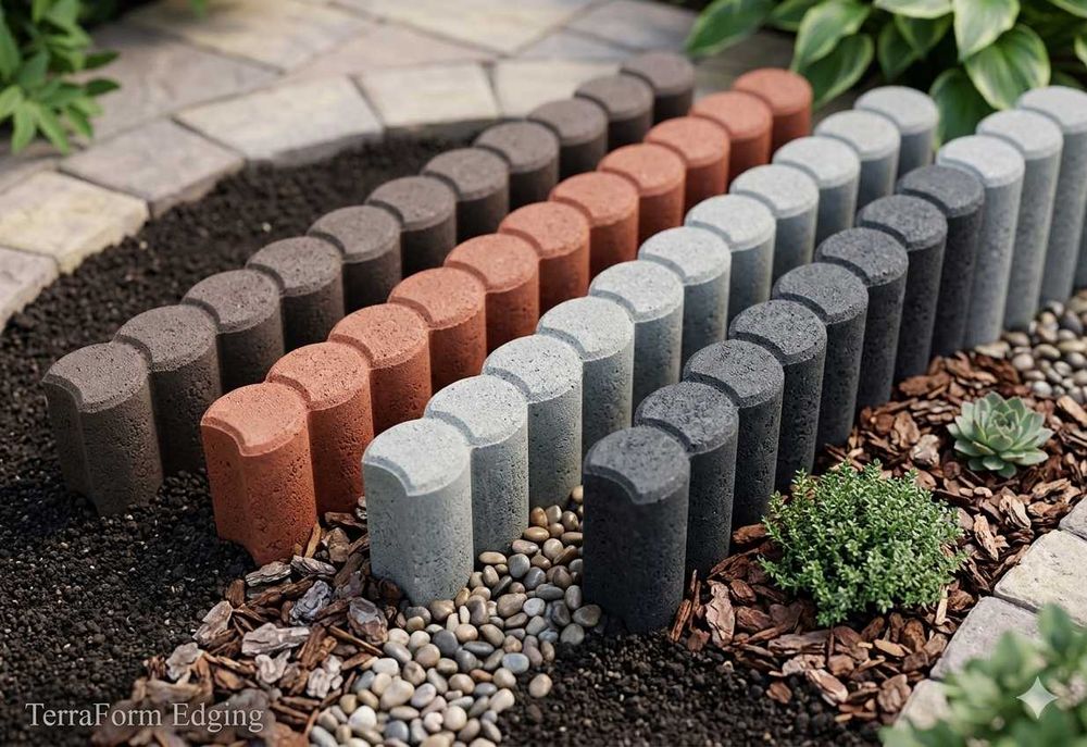 Super obrzeże PALISADOWE PALISADA betonowa Krawężnik do Ogrodu KOLORY