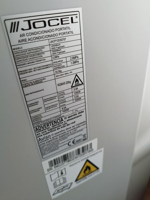 Ar  Condicionado Portátil Jocel 12000BTU