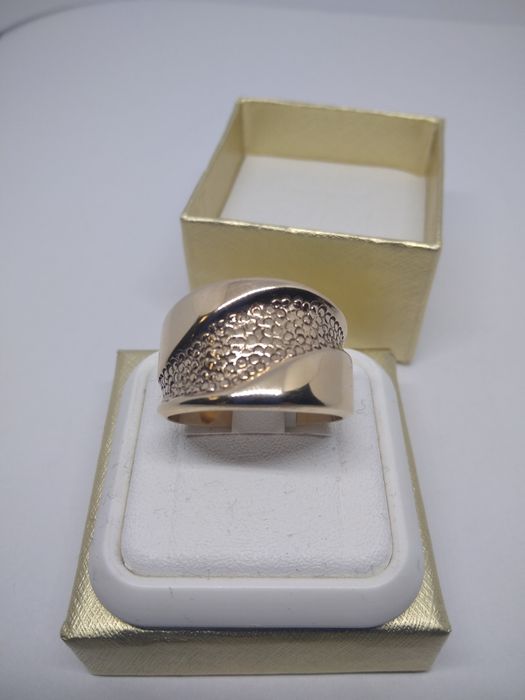 Złoty masywny pierścień złoto 583 rozmiar 23   545