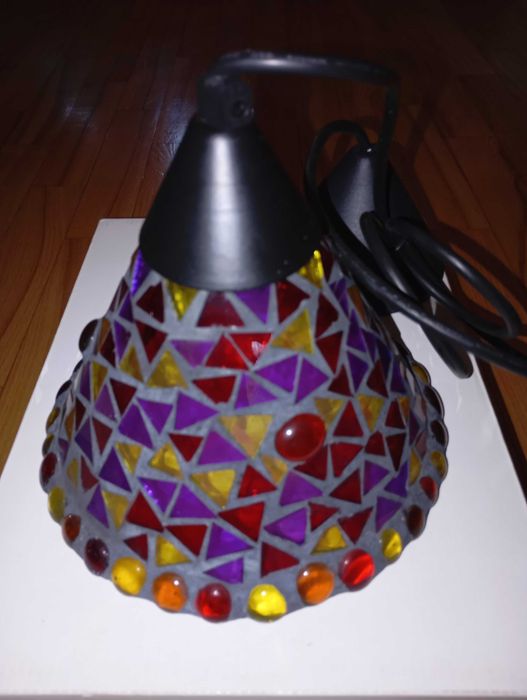 Lampa wisząca mozaika – kolorowe szkło, unikatowy design