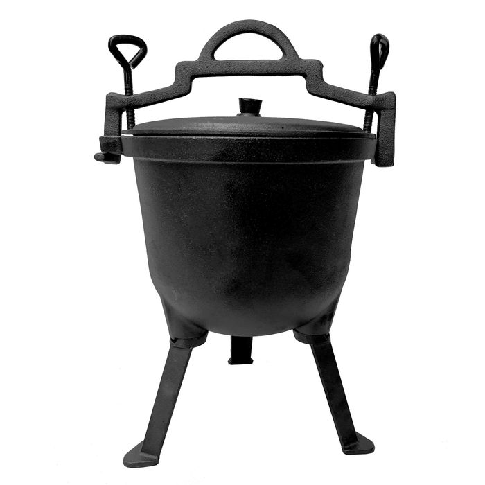 Kociołek myśliwski żeliwny Emaliowany 15L garnek ognisko grill