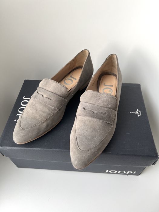 Joop! - loafer / lordsy / półbuty / buty zamszowe szare  40