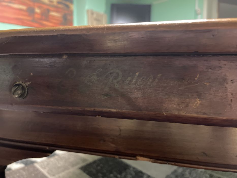 Stół bilardowy E.J. Riley Antyk  183x91,5 cm / kije i bile oryginalne