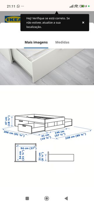 Cama casal + colchão