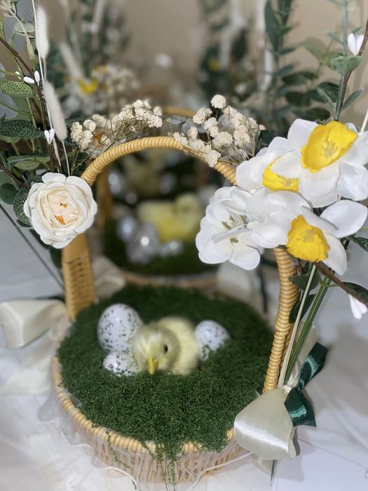 Чудовий великодній кошик, гарна декорація для дому!