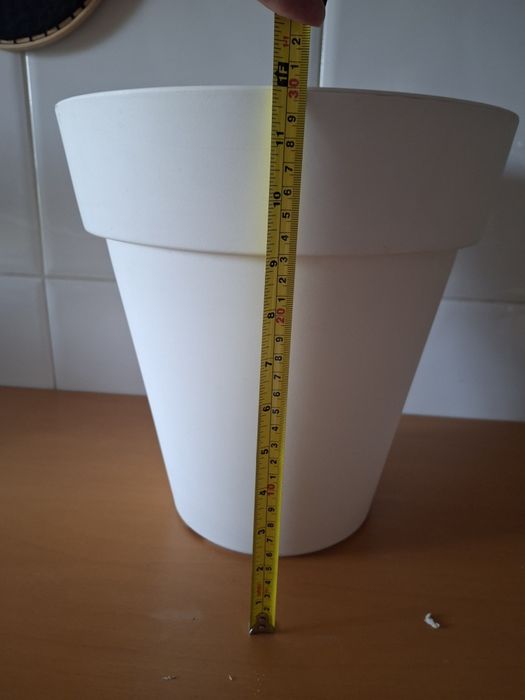 Conjunto de 2 vasos grandes em branco mate