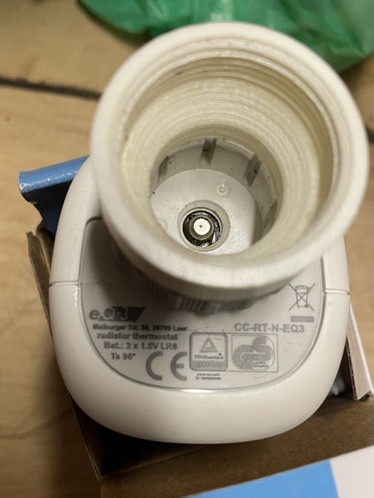 Glowica termostat grzejnikowa programowalna EQ3 z adapterem danfoss