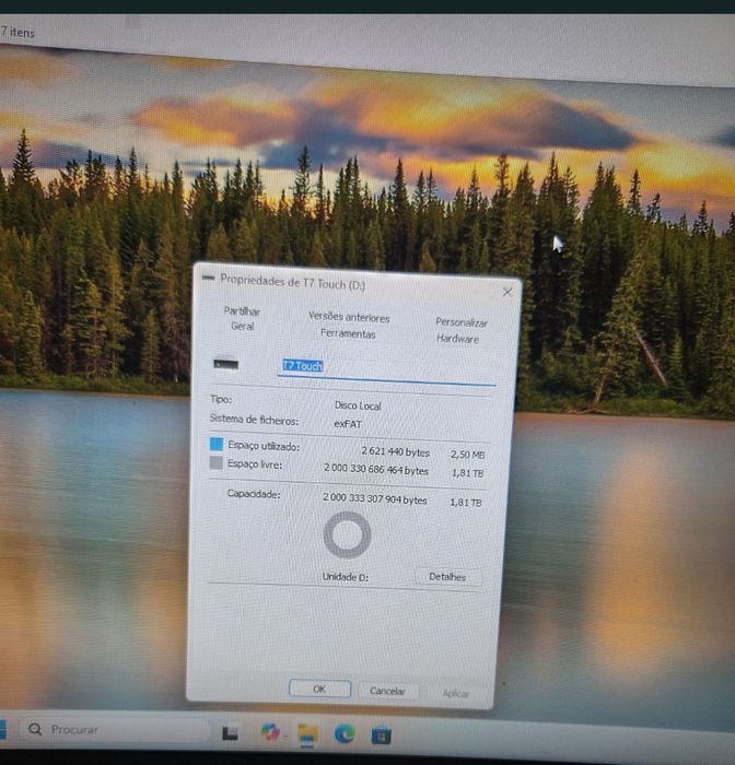 Samsung T7 Touch SSD 2TB – Como Novo