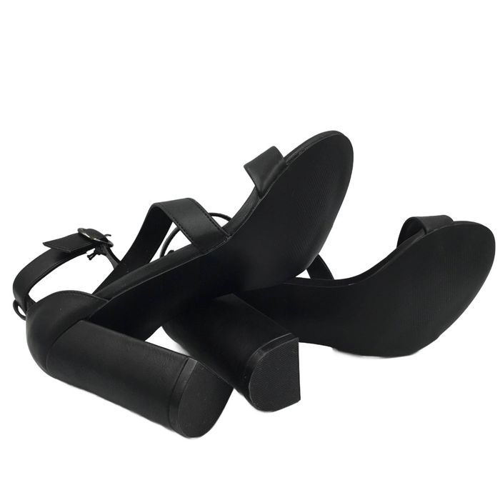 Buty damskie czarne sandały na słupku Even&Odd rozmiar 41