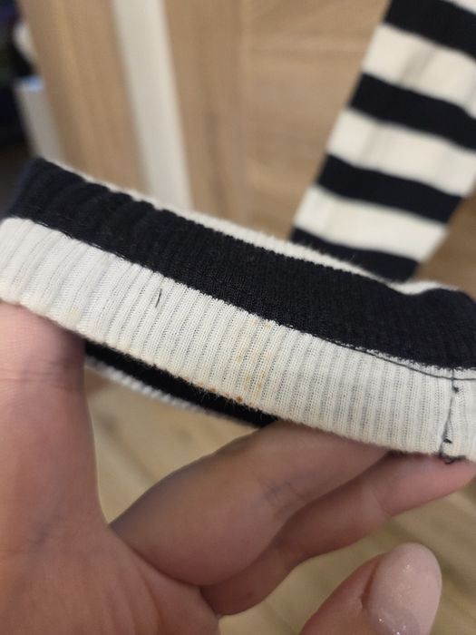 Longsleeve bluzka na długi rękaw w biało czarne paski