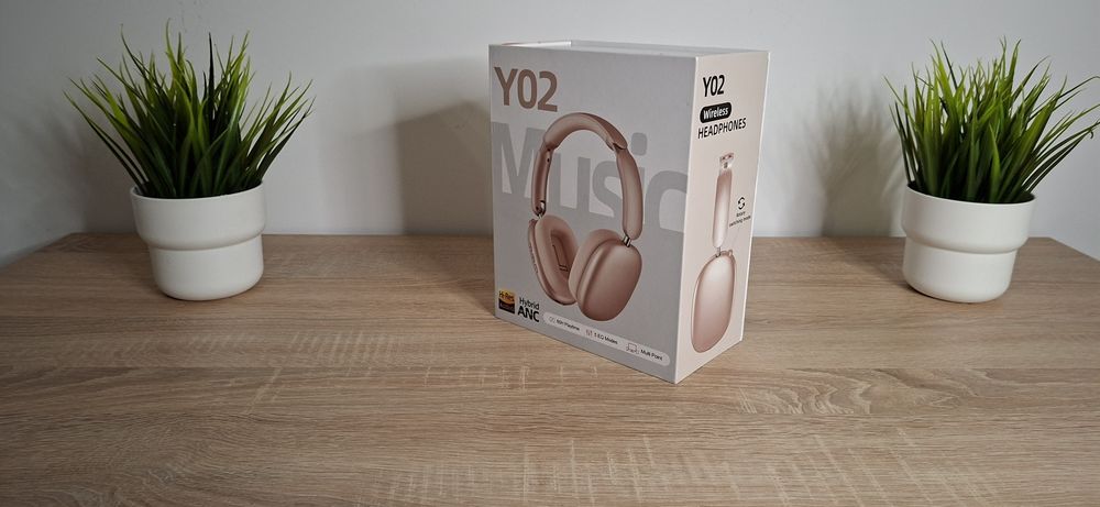 Słuchawki nauszne Y02 ANC Hi-Res Audio bezprzewodowe NOWE