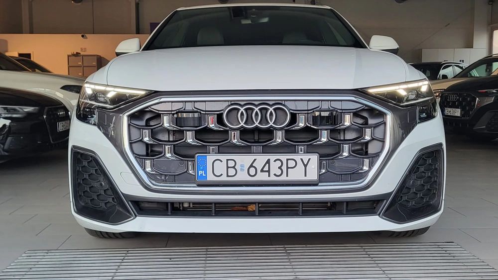 Audi Q8 Salon Polska Sline zawieszenie pneumatyczne + oś skrętna, radary,marix