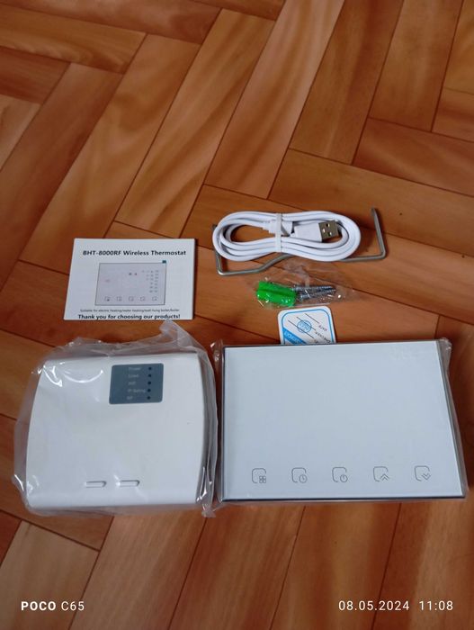 Программатор BHT-8000RF wi-fi
беспроводной интеллектуальный термостат.