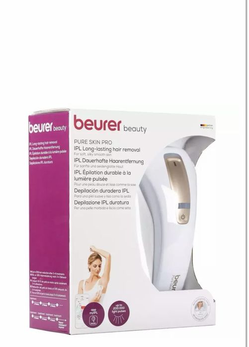Фотоепилятор Епілятор Beurer IPL 5500 Pure Skin Pro белий, розпізнавання типу шкіри