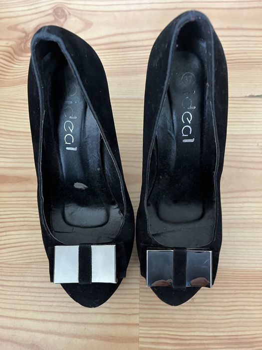 Buty szpilki zamsz