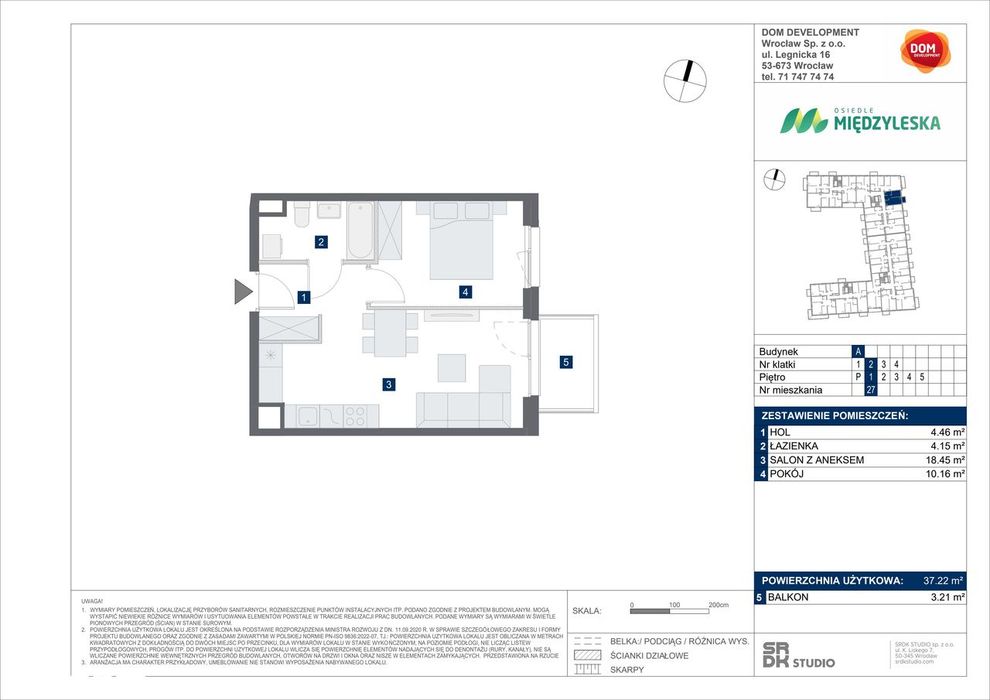 2-pokojowe mieszkanie 37m2 + balkon Bezpośrednio