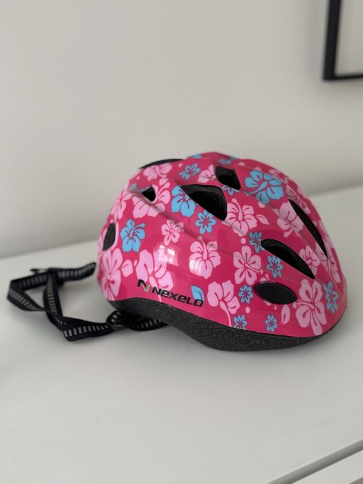 Kask rowerowy dzieciecy dla dziewczynki 52-56 cm