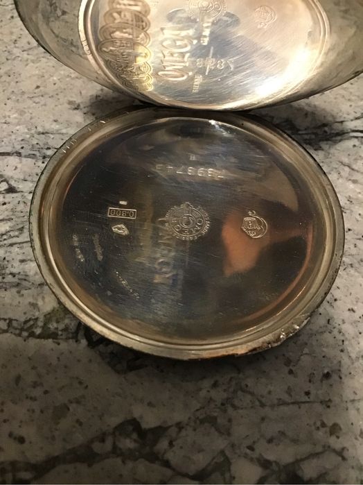 Zegarek kieszonkowy Omega srebrna próba 800
