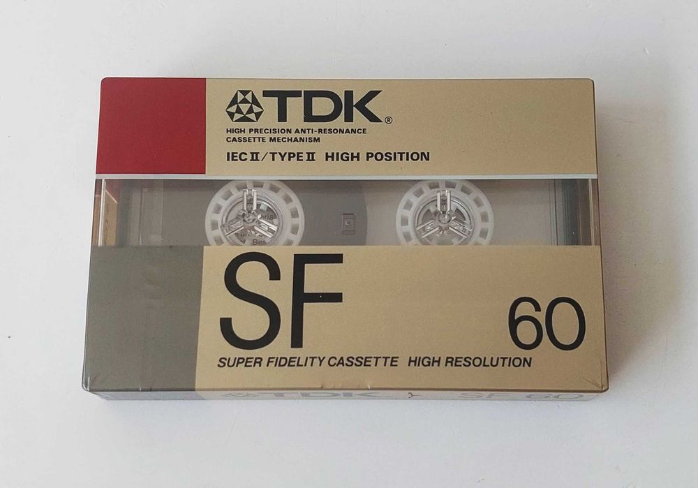 Audio cassete TDK SF 60 IECII/TypeII de 1988 (SELADA)