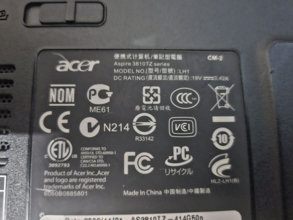 laptop Acer 13,3 cala Aspire 3810TZ