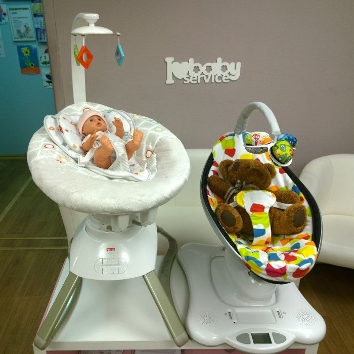 4Moms MamaRoo 4.0 Заколисуючий центр Мамару, качелька напрокат Харків