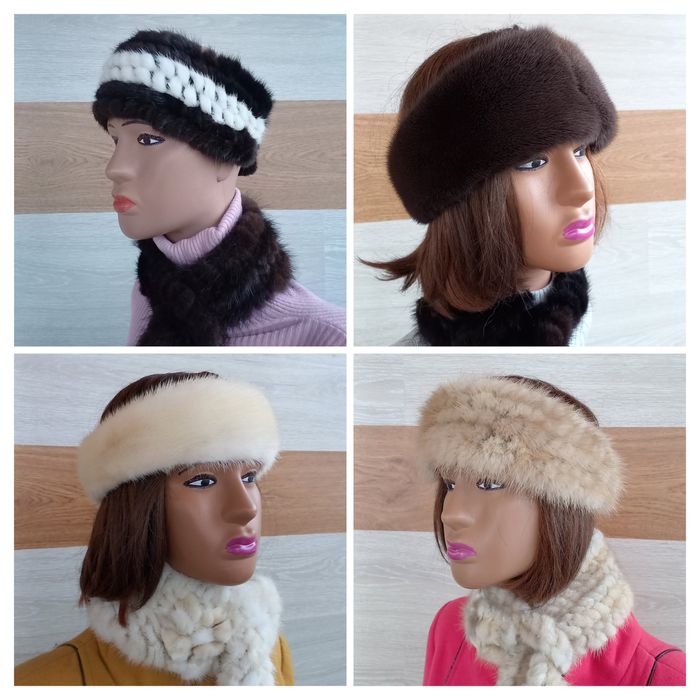 Пов'язки та шарфи з хутра норки жіночі