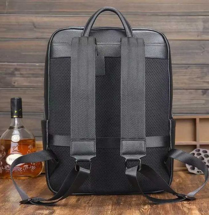 Чоловічий міський рюкзак із натуральної шкіри портфель сумка ранец 2в1
