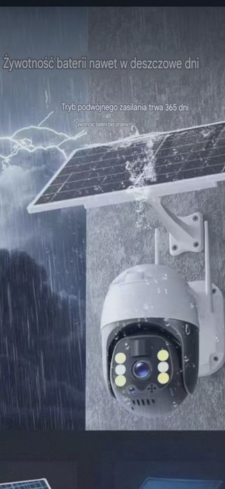 Zewnętrzna kamera solarna 4K HD  8MP Karta SIM 4G LTE