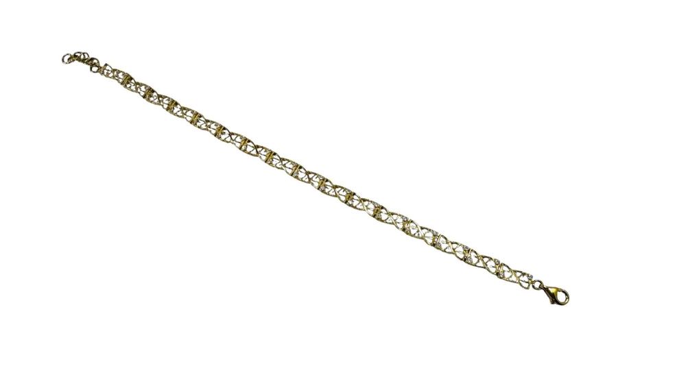 złota bransoletka ażurowa segmentowana 20cm próba 585 3,73g 20 cm