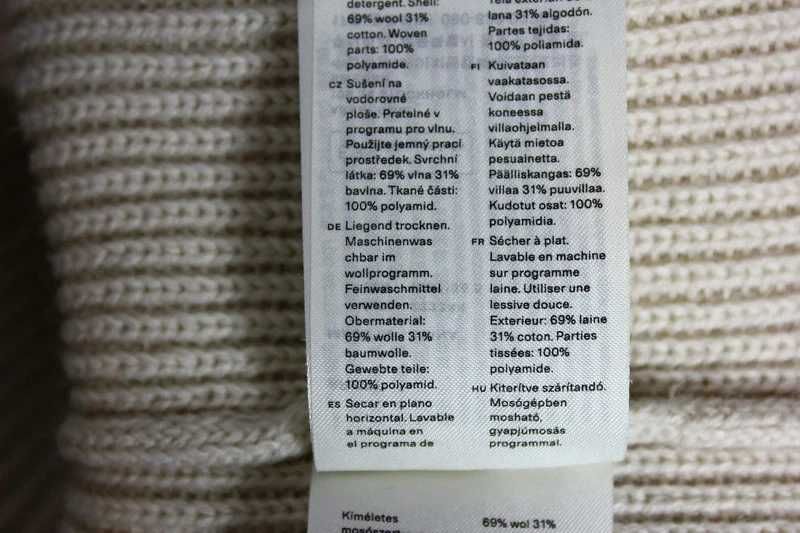 Wełniany sweter Arket 38 M oversize