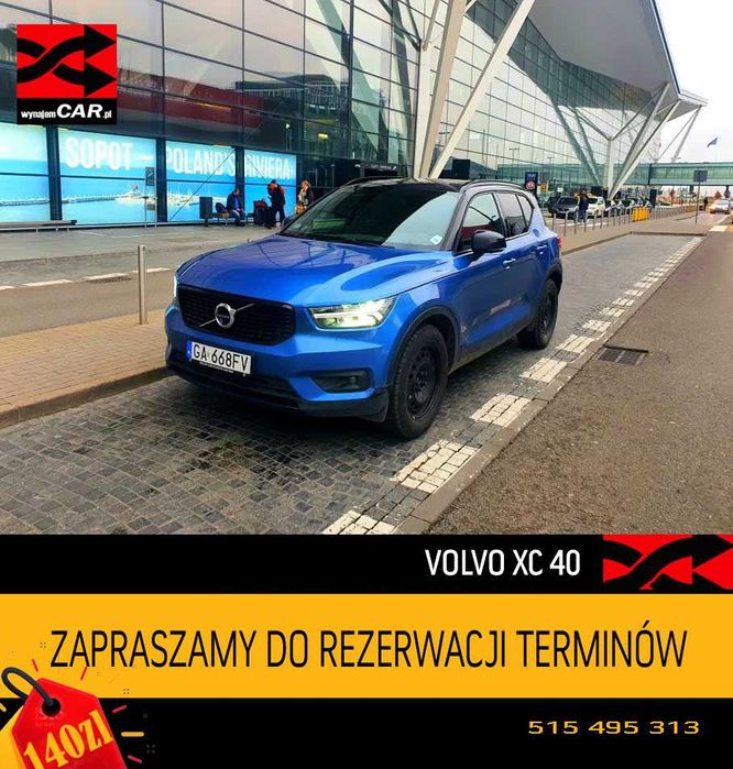 Volvo XC 40 Wynajem/ Wynajem na lotnisku/ samochody zastępcze