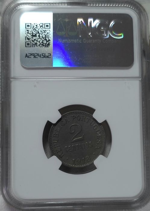 2 centavos 1918 Ferro MS61