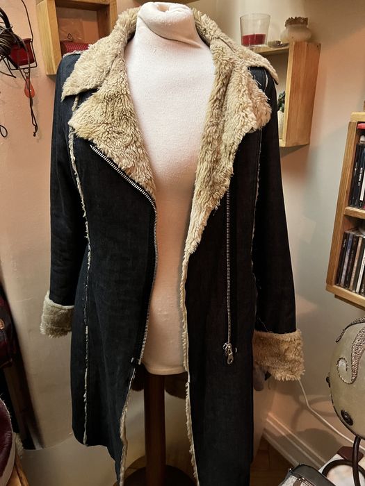 Casaco de ganga com pêlo - M