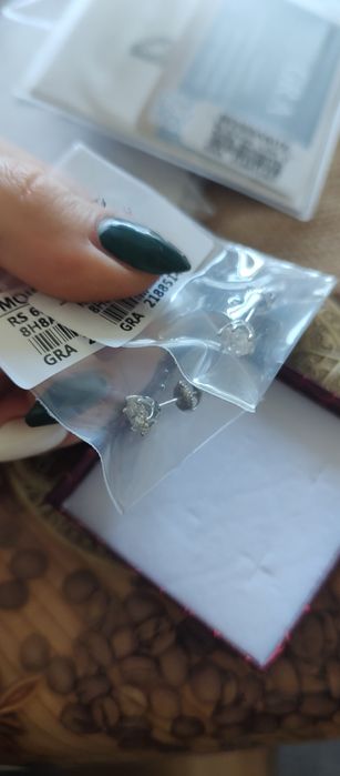 Серьги серебро с муассанитами