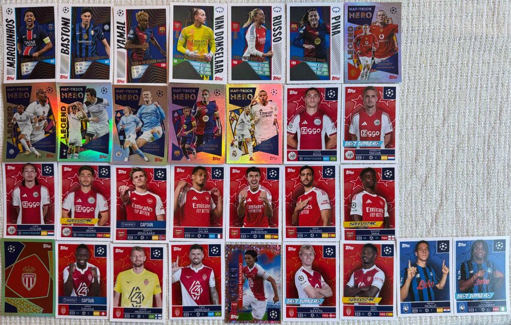 Topps UEFA Champions League 2025/26 Pojedyncze naklejki (185 sz.)