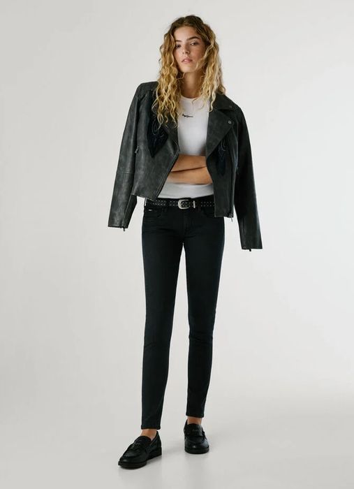 Оригінал Pepe Jeans Soho Skinny жіночі джинси чорні скінні стрейч еластичні Mid Waist 31/28, 31/30