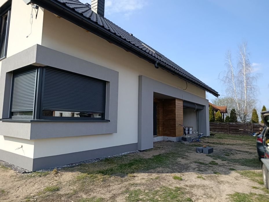 elewacje docieplenia tynki natryskowe malowanie podbitki dachowe