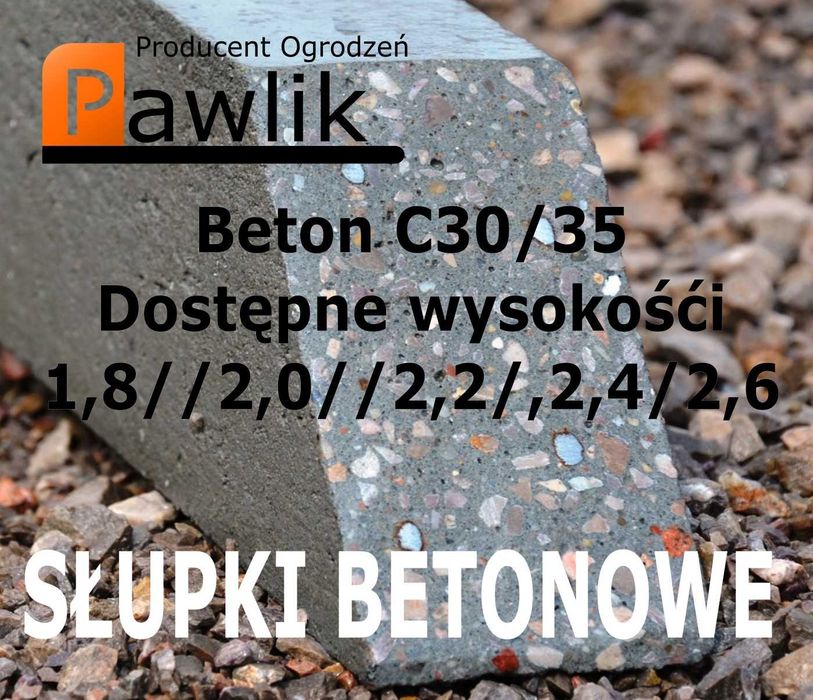 Słupek betonowy 1,8m