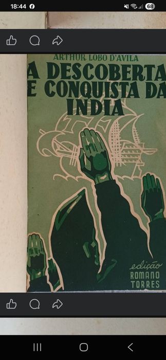 India A Descoberta e Conquista da Índia Ano 1937 Raro