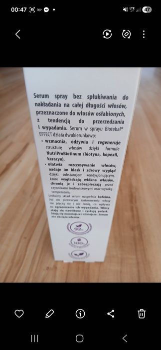 BIOTEBAL Serum Spray przeciw wypadaniu włosów,  130 ml
