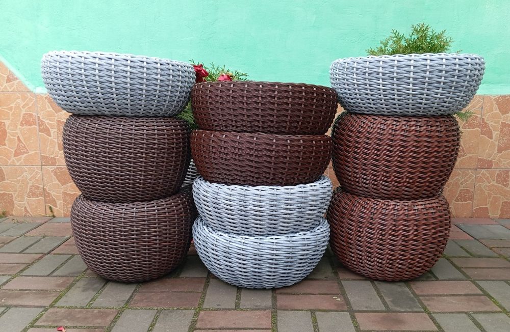 Кашпо з ротангу 12л