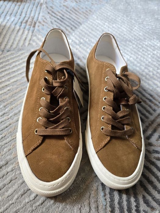 Кожаные кеды по стельке 27см