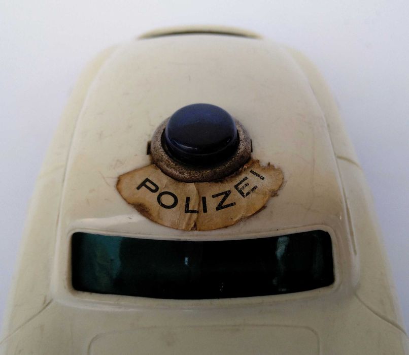 Porsche 356 Polizei carro da Polícia brinquedo de fricção