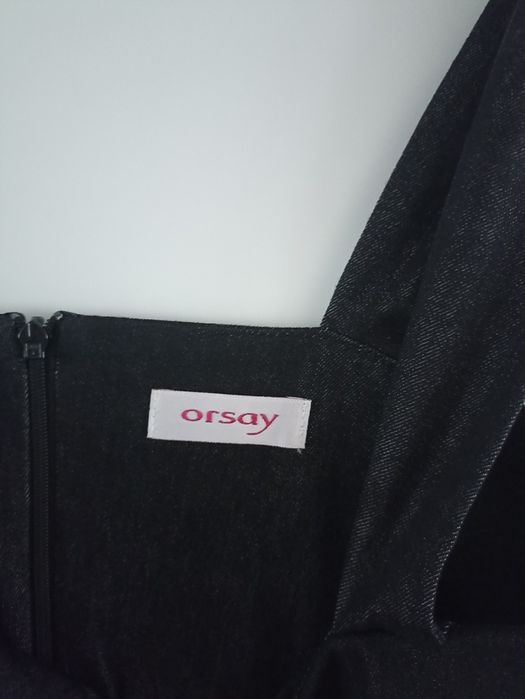 Czarna sukienka jeansowa Orsay S