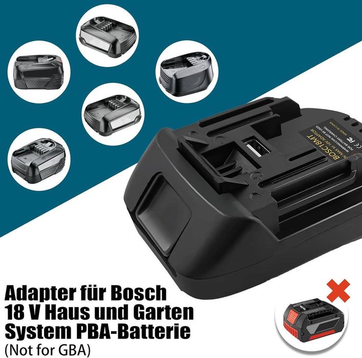 Адаптер-перехідник Bosch PBA 18V  на інструмент Makita 18V LXT (BOSC18MT)